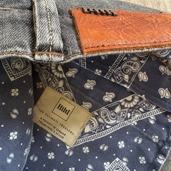 Hiltl The Ultimate Trouser Jeans Mens Size 34x29 Blue Grey Straight Leg - Picture 6 of 9